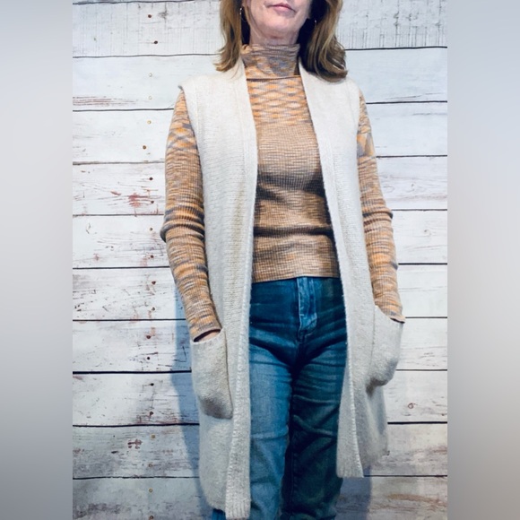 Tahari • Open Duster Cardigan Sweater Vest XS - Picture 14 of 16